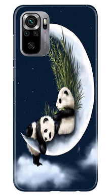Panda Moon Mobile Back Case for Redmi Note 10S (Design - 318)