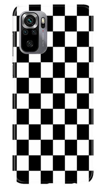 Black White Boxes Mobile Back Case for Redmi Note 10S (Design - 372)