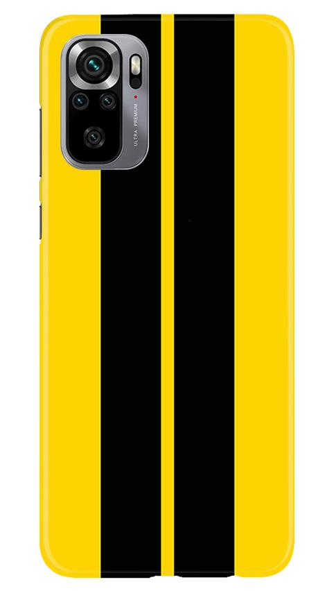 Black Yellow Pattern Mobile Back Case for Redmi Note 10S (Design - 377)