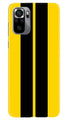 Black Yellow Pattern Mobile Back Case for Redmi Note 10S (Design - 377)