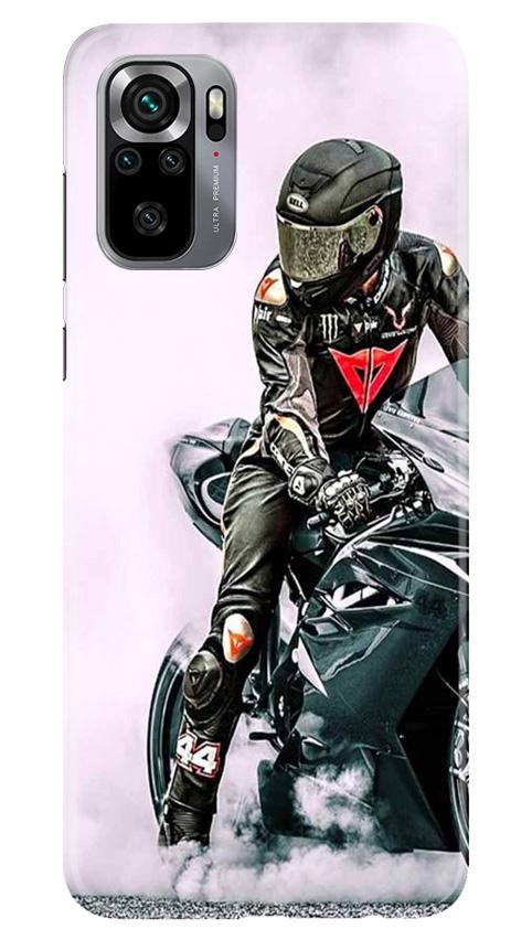 Biker Mobile Back Case for Redmi Note 10S (Design - 383)
