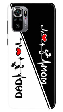 Love Mom Dad Mobile Back Case for Redmi Note 10S (Design - 385)