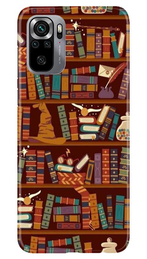 Book Shelf Mobile Back Case for Redmi Note 10S (Design - 390)