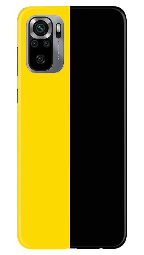 Black Yellow Pattern Mobile Back Case for Redmi Note 10S (Design - 397)