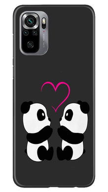 Panda Love Mobile Back Case for Redmi Note 10S (Design - 398)