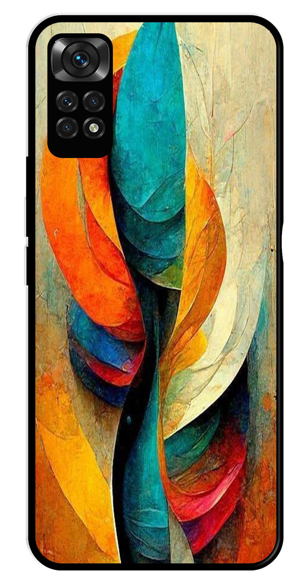 Modern Art Metal Mobile Case for Redmi Note 11   (Design No -11)