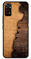 Wooden Design Metal Mobile Case for Redmi Note 11s   (Design No -13)