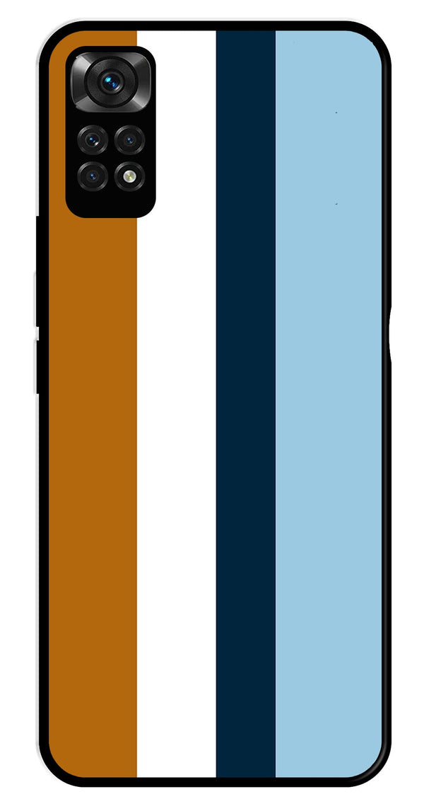 MultiColor Pattern Metal Mobile Case for Redmi Note 11s   (Design No -17)