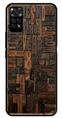 Alphabets Metal Mobile Case for Redmi Note 11