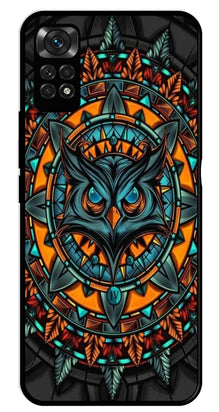 Owl Pattern Metal Mobile Case for Redmi Note 11