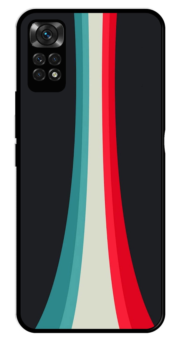 Modern Art Colorful Metal Mobile Case for Redmi Note 11   (Design No -48)
