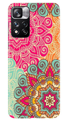 Rangoli art Mobile Back Case for Redmi Note 11 Pro (Design - 6)