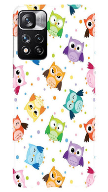 Owl Baground Pattern shore Mobile Back Case for Redmi Note 11 Pro (Design - 13)