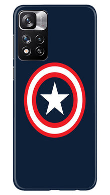 Captain America Mobile Back Case for Redmi Note 11 Pro (Design - 42)