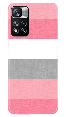 Pink white pattern Mobile Back Case for Redmi Note 11 Pro (Design - 55)