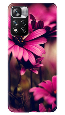 Purple Daisy Mobile Back Case for Redmi Note 11 Pro (Design - 65)