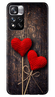 Red Hearts Mobile Back Case for Redmi Note 11 Pro (Design - 80)