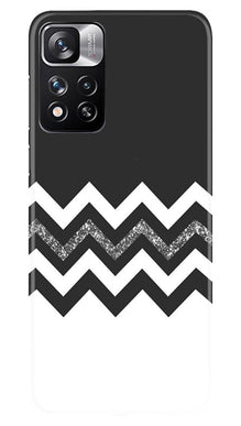 Black white Pattern2Mobile Back Case for Redmi Note 11 Pro (Design - 83)