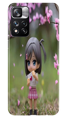 Cute Girl Mobile Back Case for Redmi Note 11 Pro (Design - 92)