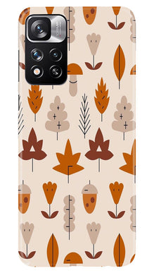 Leaf Pattern Art Mobile Back Case for Redmi Note 11 Pro  (Design - 132)