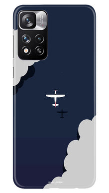 Clouds Plane Mobile Back Case for Redmi Note 11 Pro (Design - 165)