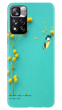 Flowers Girl Mobile Back Case for Redmi Note 11 Pro (Design - 185)