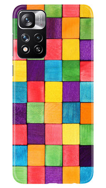 Colorful Square Mobile Back Case for Redmi Note 11 Pro (Design - 187)