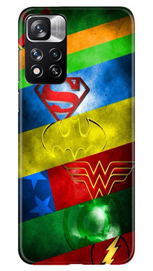 Superheros Logo Mobile Back Case for Redmi Note 11 Pro (Design - 220)