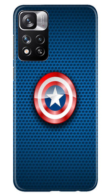 Captain America Shield Mobile Back Case for Redmi Note 11 Pro (Design - 222)