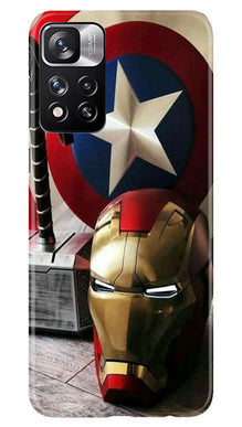 Ironman Captain America Mobile Back Case for Redmi Note 11 Pro (Design - 223)