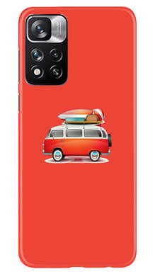 Travel Bus Mobile Back Case for Redmi Note 11 Pro (Design - 227)