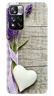 White Heart Mobile Back Case for Redmi Note 11 Pro (Design - 260)