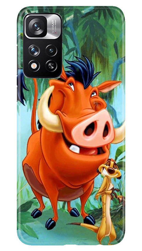 Timon and Pumbaa Mobile Back Case for Redmi Note 11 Pro (Design - 267)