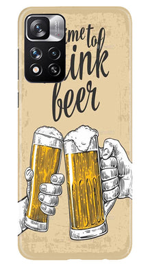 Drink Beer Mobile Back Case for Redmi Note 11 Pro (Design - 290)