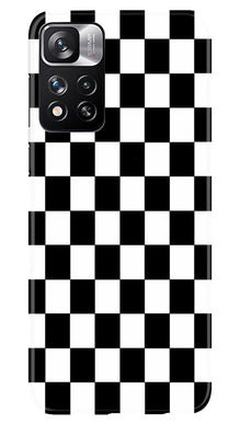 Black White Boxes Mobile Back Case for Redmi Note 11 Pro (Design - 331)