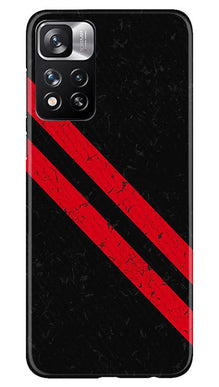 Black Red Pattern Mobile Back Case for Redmi Note 11 Pro (Design - 332)