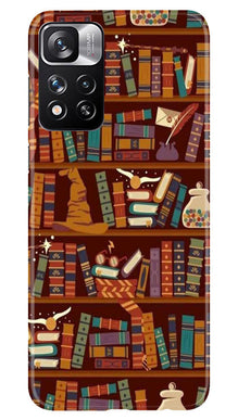 Book Shelf Mobile Back Case for Redmi Note 11 Pro (Design - 348)