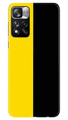 Black Yellow Pattern Mobile Back Case for Redmi Note 11 Pro (Design - 354)