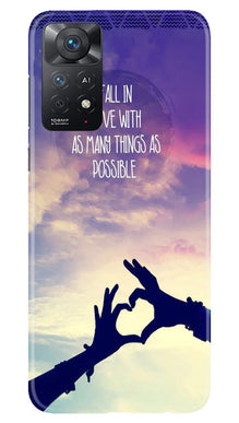 Fall in love Mobile Back Case for Redmi Note 11 Pro 5G (Design - 50)