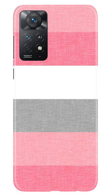Pink white pattern Mobile Back Case for Redmi Note 11 Pro 5G (Design - 55)