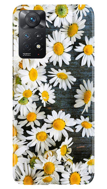 White flowers2 Mobile Back Case for Redmi Note 11 Pro 5G (Design - 62)