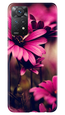 Purple Daisy Mobile Back Case for Redmi Note 11 Pro 5G (Design - 65)