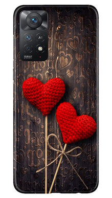 Red Hearts Mobile Back Case for Redmi Note 11 Pro 5G (Design - 80)