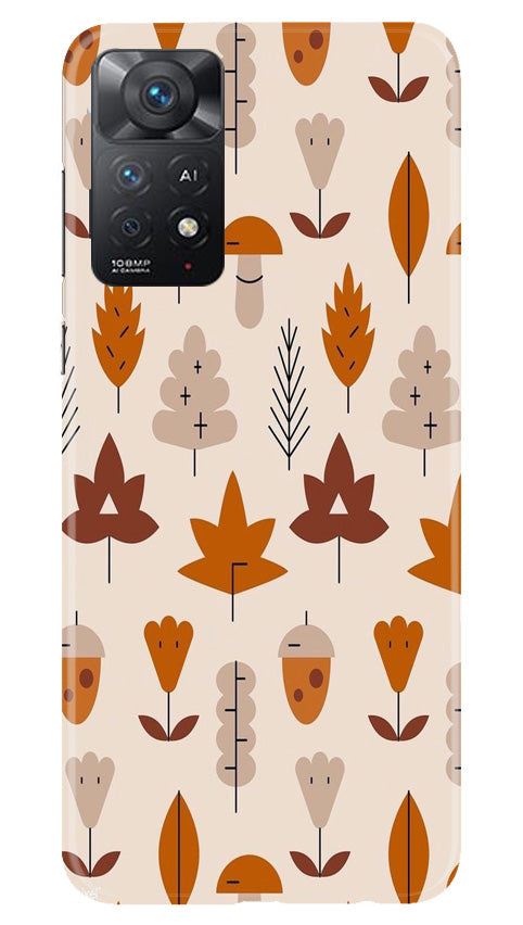 Leaf Pattern Art Case for Redmi Note 11 Pro 5G  (Design - 132)