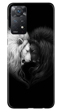 Dark White Lion Mobile Back Case for Redmi Note 11 Pro 5G  (Design - 140)