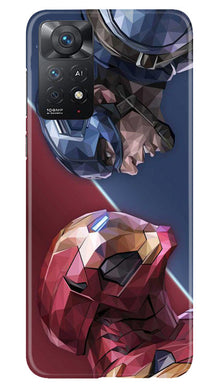Ironman Captain America Mobile Back Case for Redmi Note 11 Pro 5G (Design - 214)