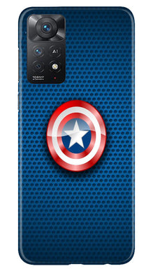 Captain America Shield Mobile Back Case for Redmi Note 11 Pro 5G (Design - 222)