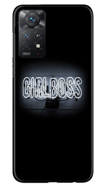 Girl Boss Black Mobile Back Case for Redmi Note 11 Pro 5G (Design - 237)