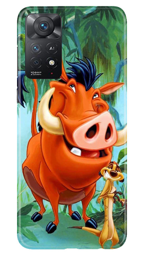 Timon and Pumbaa Mobile Back Case for Redmi Note 11 Pro 5G (Design - 267)