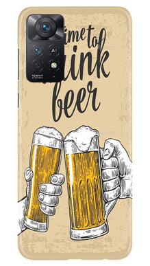 Drink Beer Mobile Back Case for Redmi Note 11 Pro 5G (Design - 290)